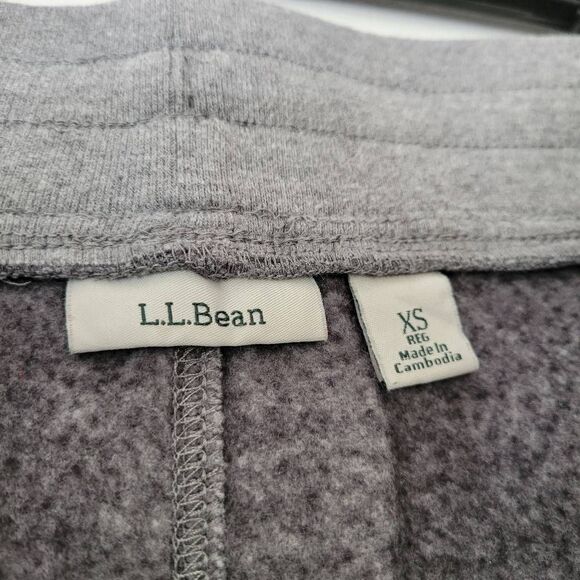 L.L.Bean Heather Gray Fleece Jogger Sweatpants Size XS Regular - Picture 7 of 7